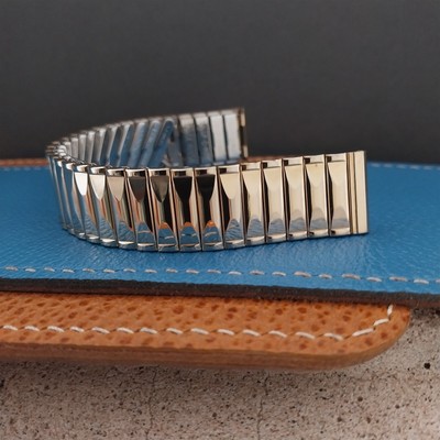1960s Vintage Watch Band 5/8'' Lenox USA Yellow Gold-Filled Old-Stock Expansion