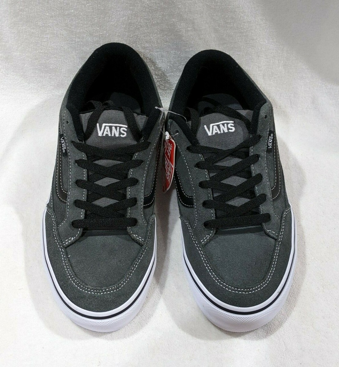 Vans Men's Bearcat Charcoal/White/Black Suede Skate Shoes Vans Men's Bearcat Charcoal/White/Black Suede Skate Shoes