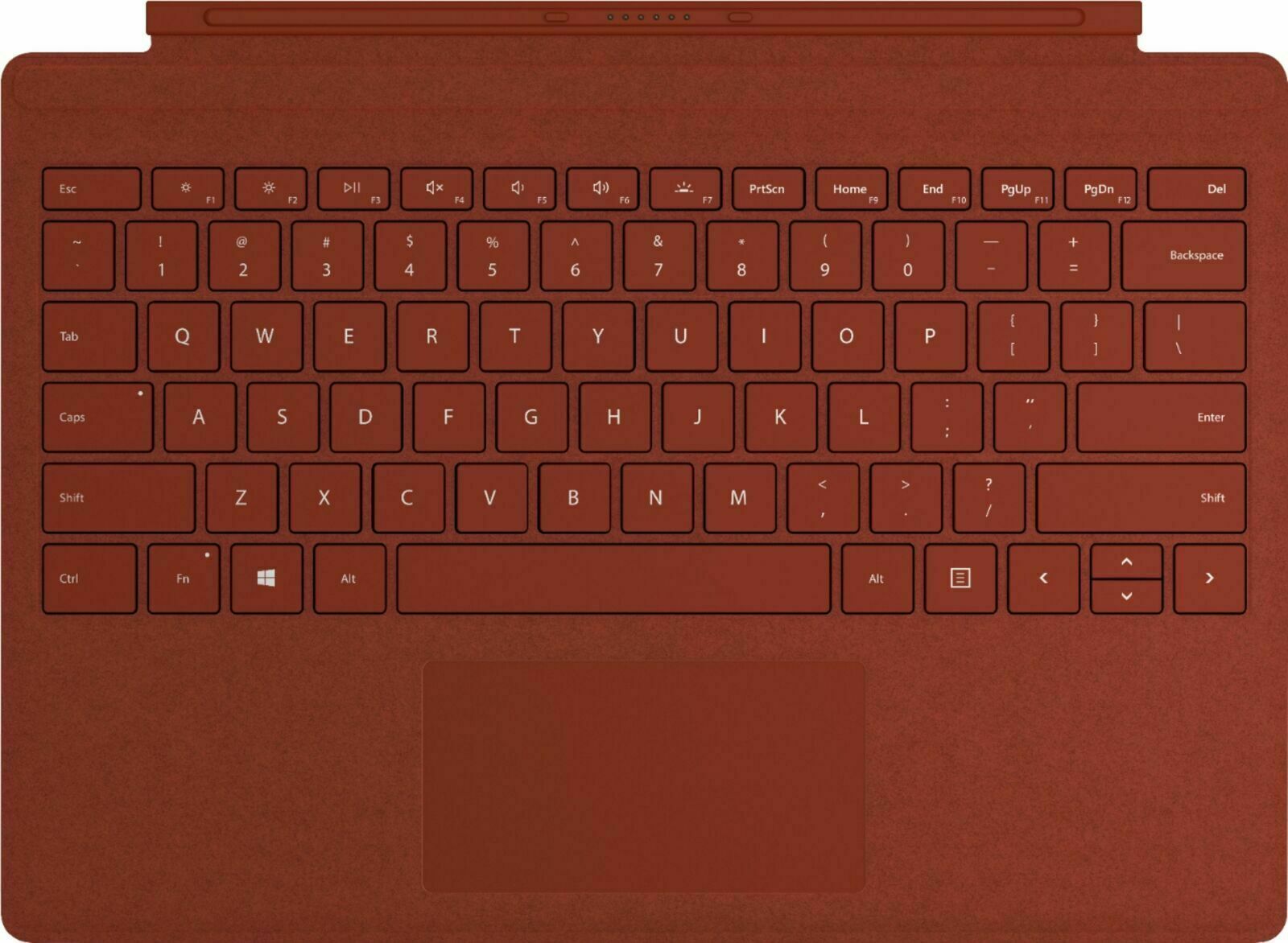 Microsoft - Surface Pro 5, 6, 7 Signature Type Cover - Poppy Red (LA1128)