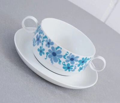Tasse à soupe en porcelaine Rosenthal Studio Line avec soucoupe vintage 70's - Photo 1/4