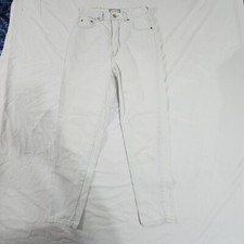 Vintage Bonjour Jeans Women's 10 White Denim High Waist Tapered Made In USA