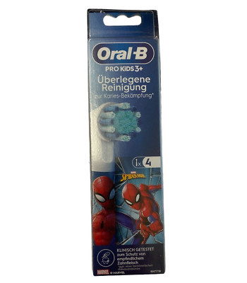 Oral-B Aufsteckbürsten Kids  Spider-Man 4 Stück Ersatz-Aufsteckbürsten