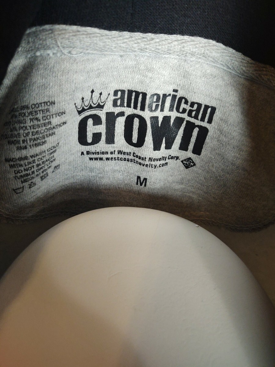 American Crown Unisex Grey Hoodie Sweatshirt. Size Medium | eBay