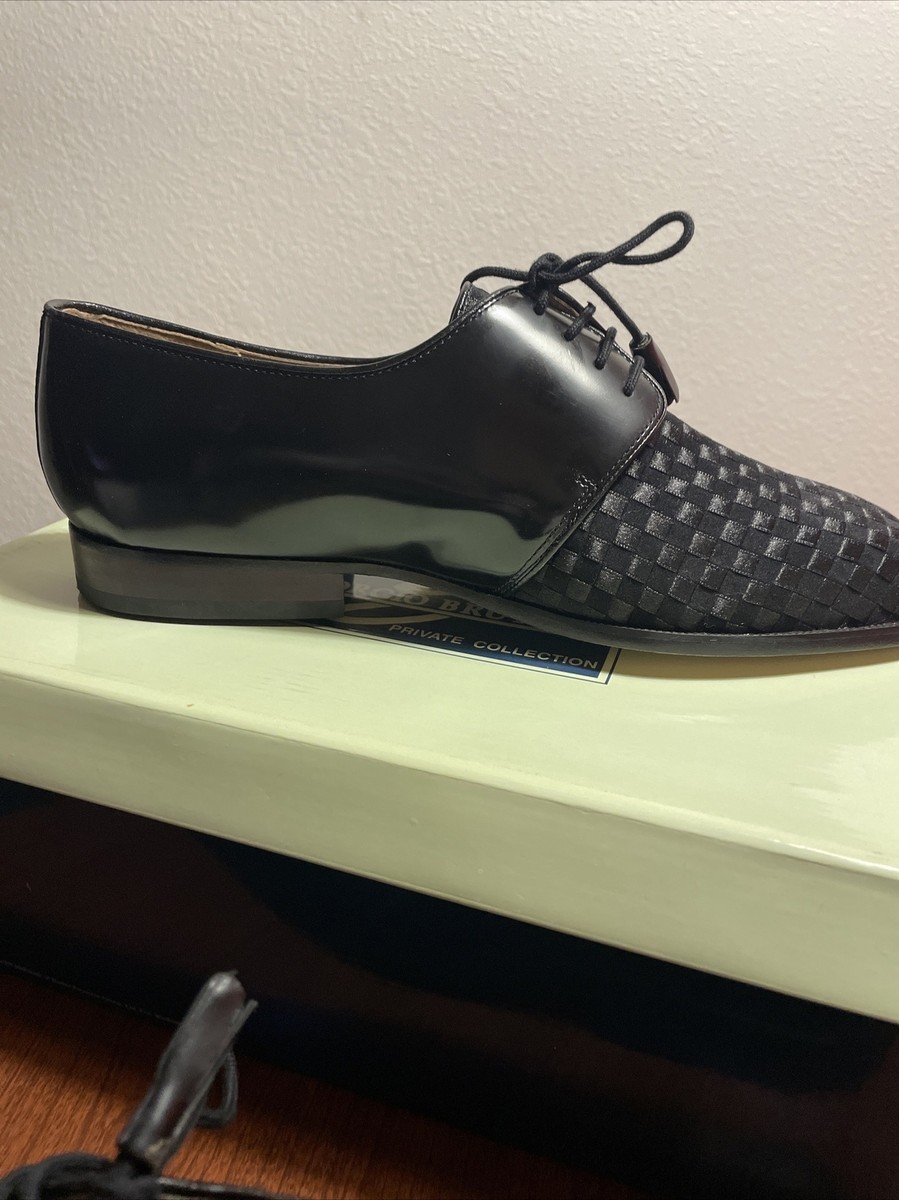 giorgio brutini mens black weave dress shoe size 10.5m very  display picture 1