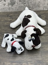 Vintage 1985-86 Tonka Pound Puppies 18" White Plush W/ Black Spots  1 Baby
