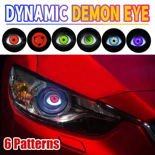 Car Dynamic Devil Eyes Lights 3 Inch 12v Car WIFI Control Eyes Retrofit Kit - Picture 2 of 17