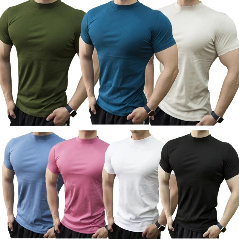 Men's Short Sleeve T-shirts Gym Clothing Sportswear Sporting Fit