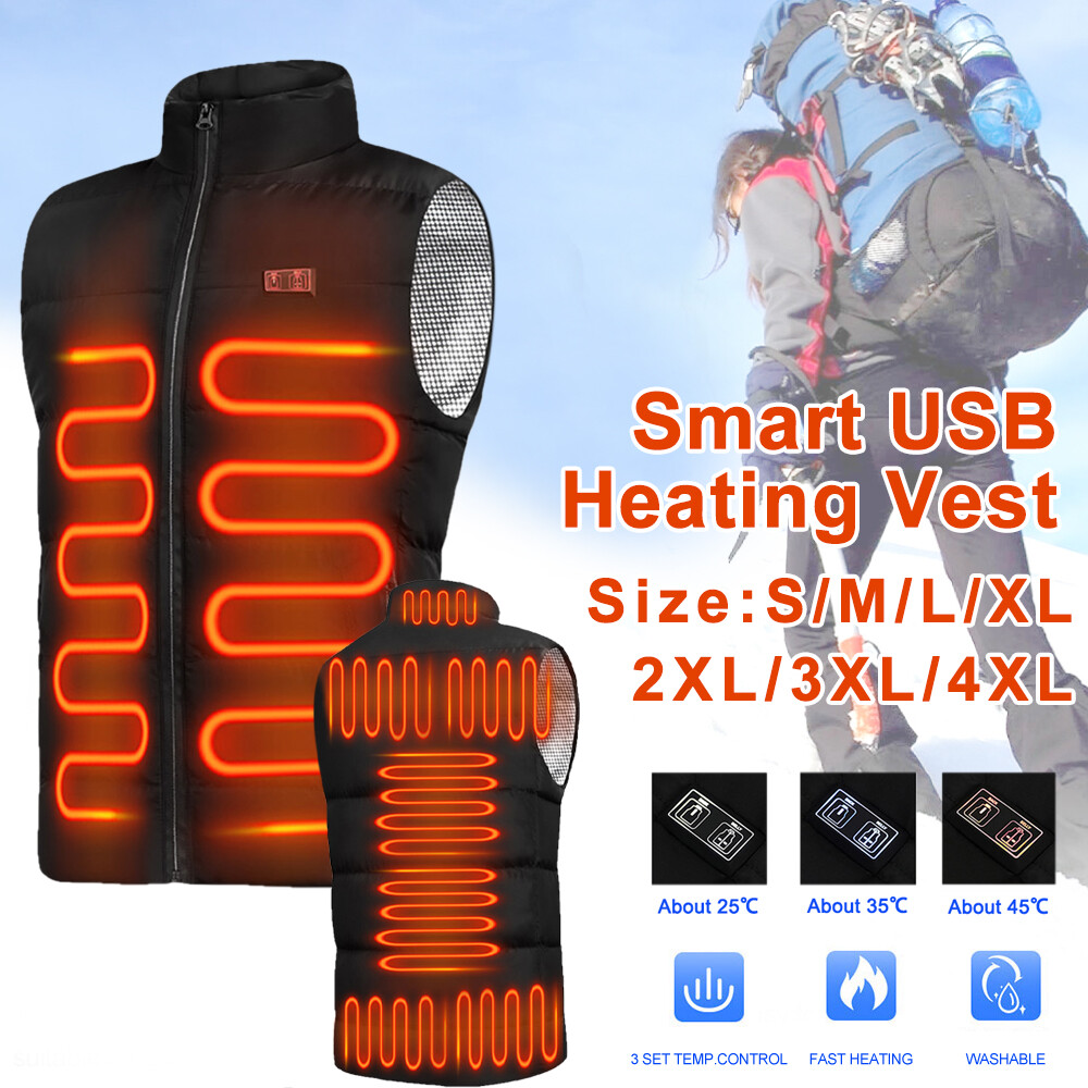 Electric Heated Vest Jacket Work Body Warmer Warm Up Women Ladies Body