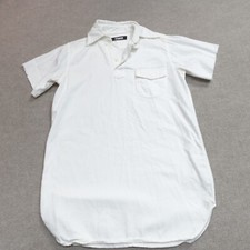 Reformation Womens Shirt Small White Popover Front Pocket Dress Made in USA