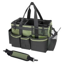 Cleaning Caddy Bag with spray bottle & Towls,Shoulder strap & waist belt.Green