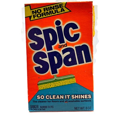 Spic and Span Floor Cleaner 8 Oz New Sealed Advertising Proctor Gamble USA 1980s