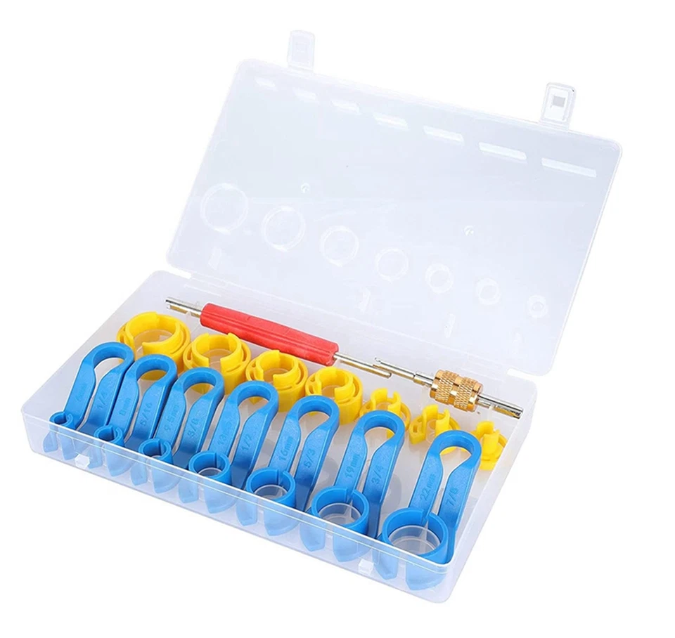 Juego de herramientas de extracción de desconexión rápida de línea de combustible de tubería de flúor refrigerante de CA automático 16* Foto 3 de 4