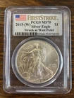 PCGS MS70 2015-(W) American Silver Eagle West Point Struck 1oz .999 Silver Coin