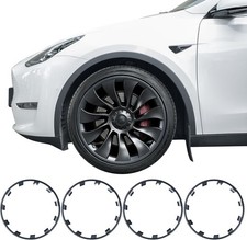 Tesla Model Y 21" Uberturbine Wheel Rim Protectors Gunpowder 4PC 2020-24