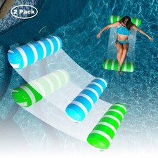 2 Pack Inflatable Hammock Pool Float Lounger for Relaxation and Fun