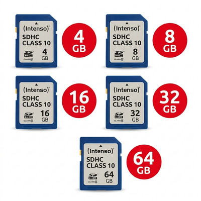 Intenso SD Karte Class 10 Speicherkarte 4GB 16GB 32GB 64GB SDHC SDXC Kamera NEU