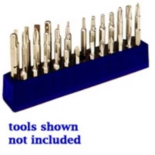 Mechanics Time Saver Neon Blue 37-Hole Hex Bit Organizer (580)