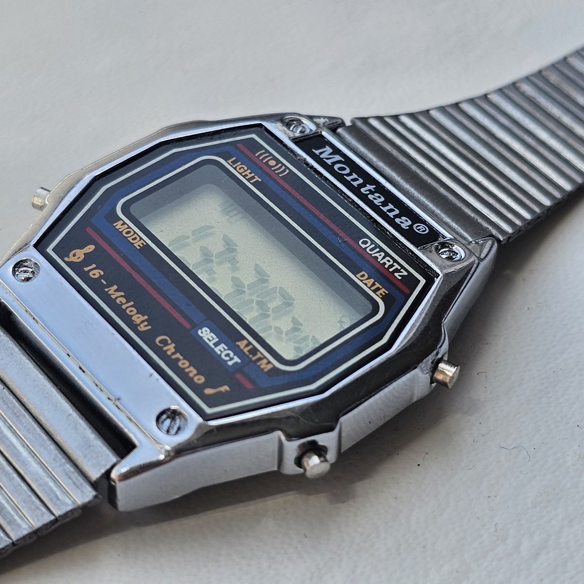Vintage Watch Montana Digital Alarm Melody Chrono Retro Legend