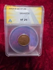 1914-D LINCOLN CENT VF25 ANACS KEY DATE