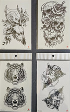 4 Sheets Premium Quality Middle Half Arm Temporary Tattoos For Men  Women 65