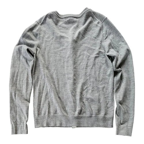 Banana Republic Extra Fine Merino Wool Button Cardigan Sweater Gray Medium - Picture 2 of 7