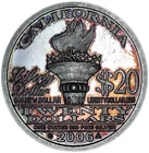 2006 NORFED $20 California Liberty Torch Back 1 oz .999 Silver Round - Scarce!