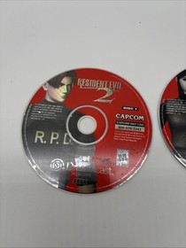 Resident Evil 2 (Sega Dreamcast, 2000) Disc 1 & 2 - DISCS ONLY TESTED CLEAN