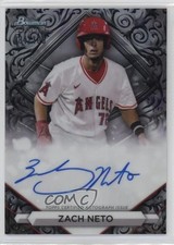 2023 Bowman Sterling Prospect Silver Refractor 84/100 Zach Neto #PA-ZN Auto 04cw