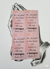 4 Bible Verse Mini Scripture Inspirational Christian Gifts Encouragement Cards.