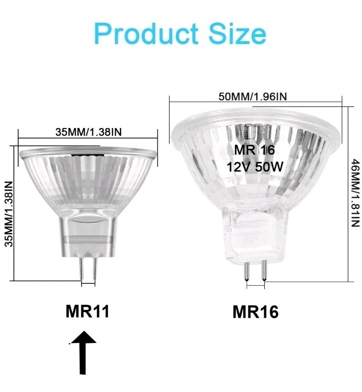 10 x 12V 2.5W MR11 GU4 LED Light Lamp Globes Bulbs Warm White 2700K Clearance  - Image 2 of 2