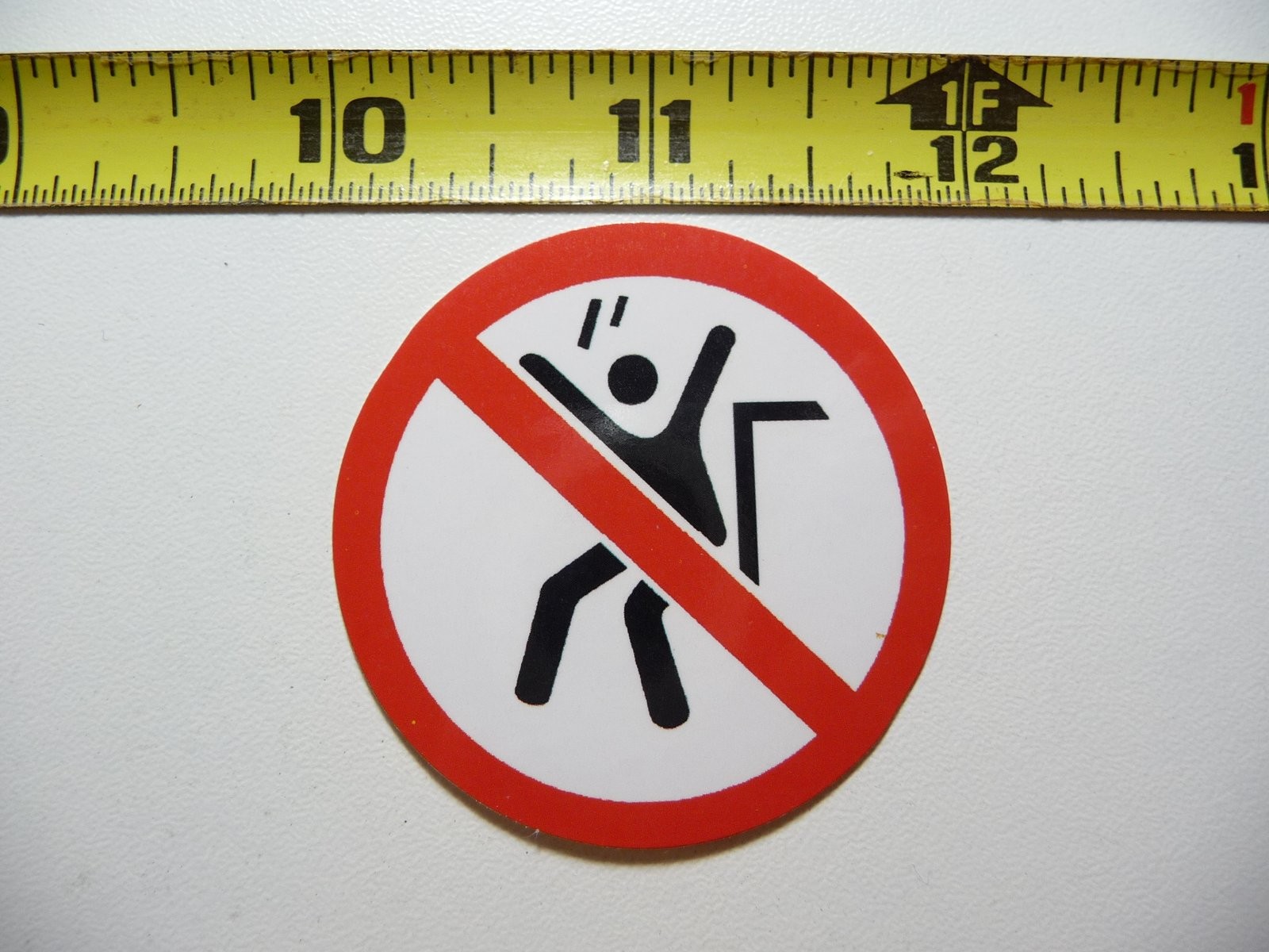 No Jumping Allowed Decal - Work Safety Sticker Prohibited Occupation Sign