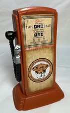 OILZUM MOTOR OILS Gasoline Gas Pump 6.75&rdquo; Tall ~ Metal Coin Bank ~ NEW