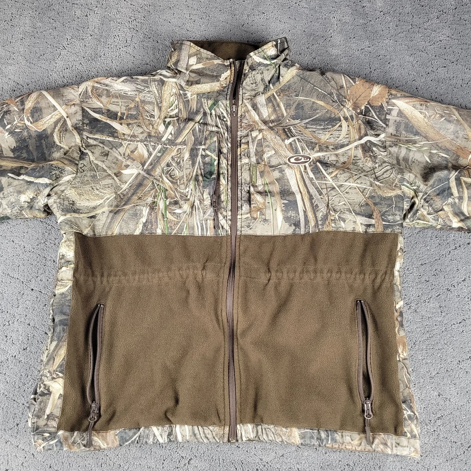 Куртка мужская Drake Waterfowl большая камуфляжная Realtree Max 5 флисовая с подкладкой для охоты - Изображение 3 из 4