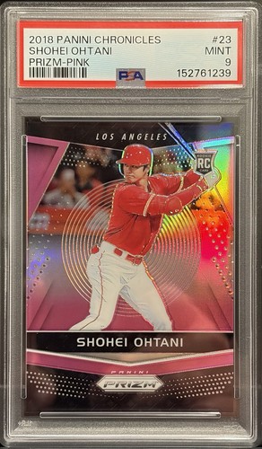 2018 Panini Chronicles Shohei Ohtani Rookie Prizm Pink /25 PSA MINT 9