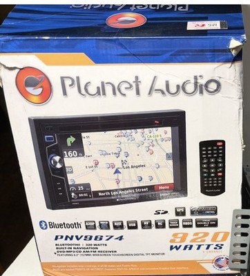Planet Audio PNV9674 GPS Navigation Bluetooth Double DIN Touchscreen Receiver