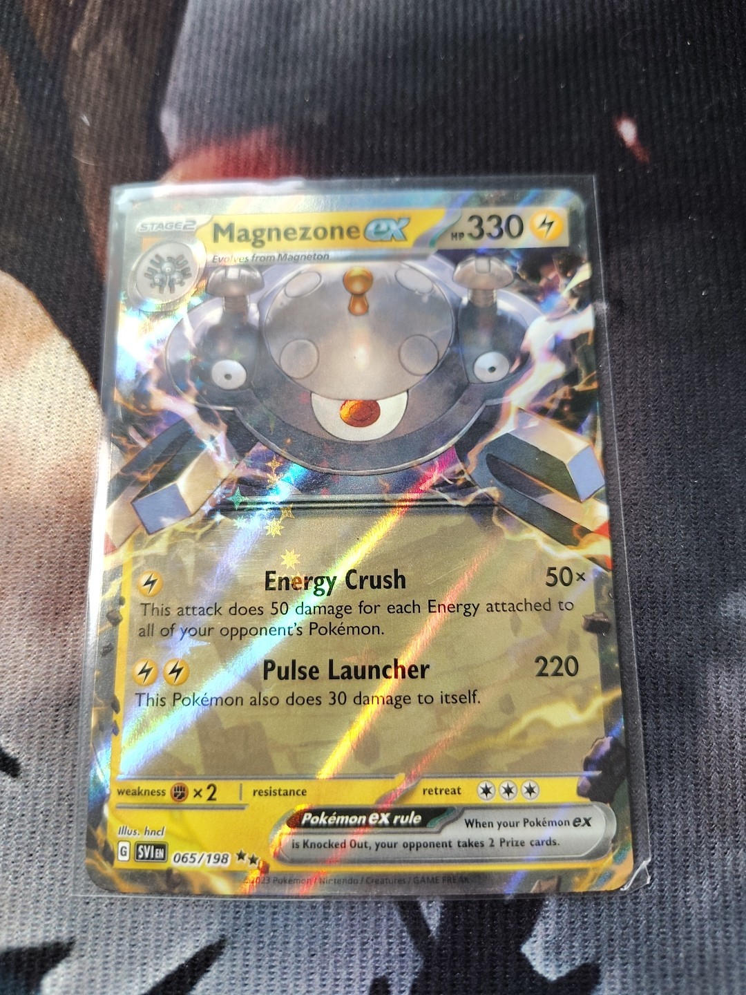 Pokémon Scarlet & Violet Magnezone EX Holographic Holo Full Art Card 65/198 NM