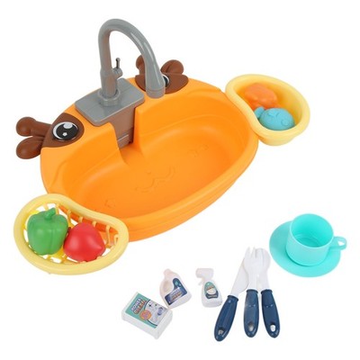 Kids Kitchen Playset Sink Toys Electric Dishwasher Playing Toy For Boys Girl SET