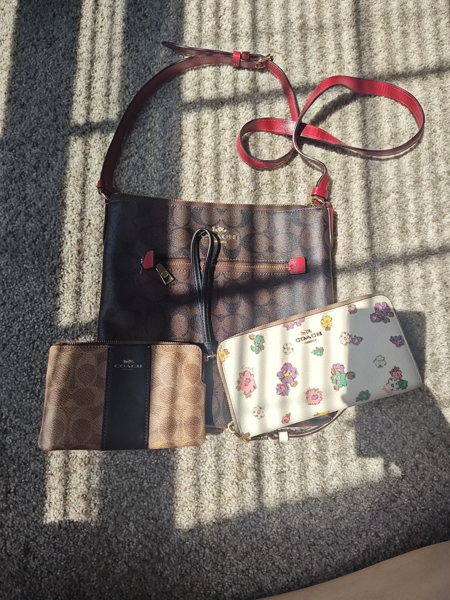 Preços baixos em Bolsas e Sacolas Coach Rosa Floral Para Mulheres