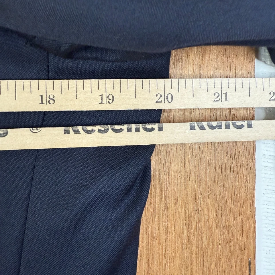 Jos A Bank Suit Mens 39R Navy Blue 2 Button Slim Fit 100% Wool Pants 32x28 Flat - Image 3 of 4