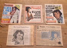 ELVIS PRESLEY Death NEWSPAPERS Memphis PRESS 1977 GR, People, Globe, Examiner
