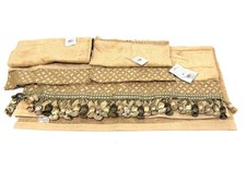 NEW Avanti Linens Rhapsody Embellished 3-Piece Decorative Towel Set Linen Color