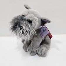 Russ Berrie Dog The Schnauzer Grey Puppy Soft Toy Plush Dog