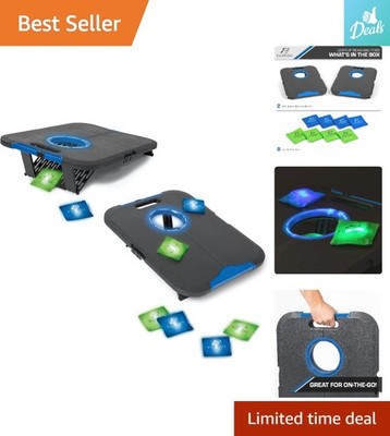 Durable Light-Up Cornhole Set - Perfect for Tailgating, Camping & Backyard Games