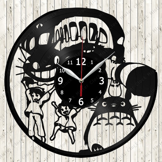 Download Studio Ghibli Anime Vinyl Record Wall Clock Decor Handmade ...