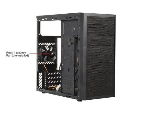 DIYPC MA08-BK Black SECC Micro ATX Mini Tower Computer Case - Picture 10 of 12