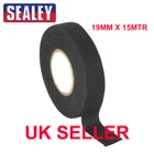 Sealey 19mm x 15m TAPE PET FLEECE  ADHESIVE CLOTH FABRIC WIRING LOOM HARNESS