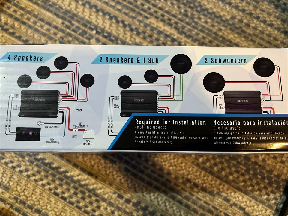 Jensen XDA94RB 4 Channel MOSFET 1000 Watt Amplifier Black