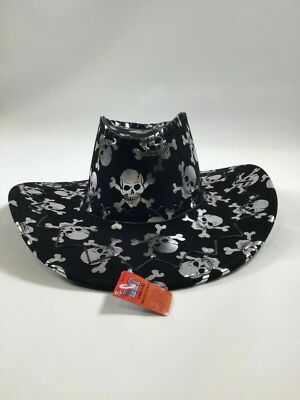 Black Skull \u0026 Cross Bones Cowboy Fedora 