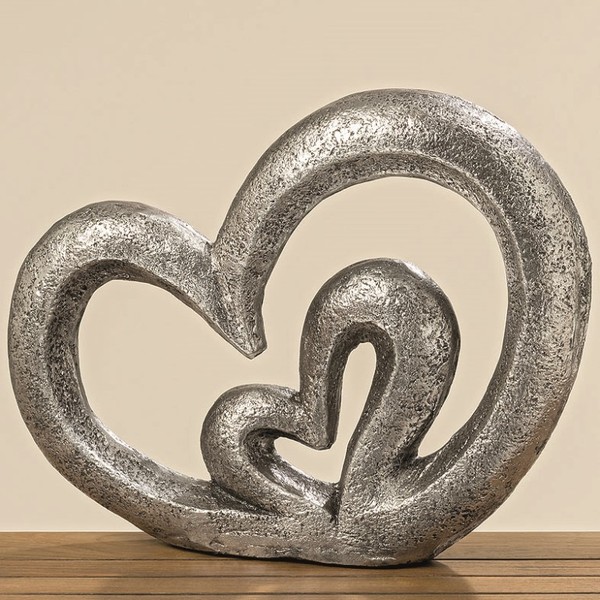 Deko Objekt Herz Lavie Figur H45Cm Silber Dekoration Abstrackt Accessoires-image