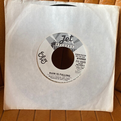 RAIN IS FALLING ELO PROMO ELECTRIC LIGHT ORCHESTRA VINYL 45 RECORD 7'' JET TIME